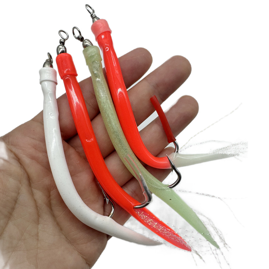 1/5Pcs CodfishFishing Eel Tube - Fishing Hook Offset ulasan dan harga