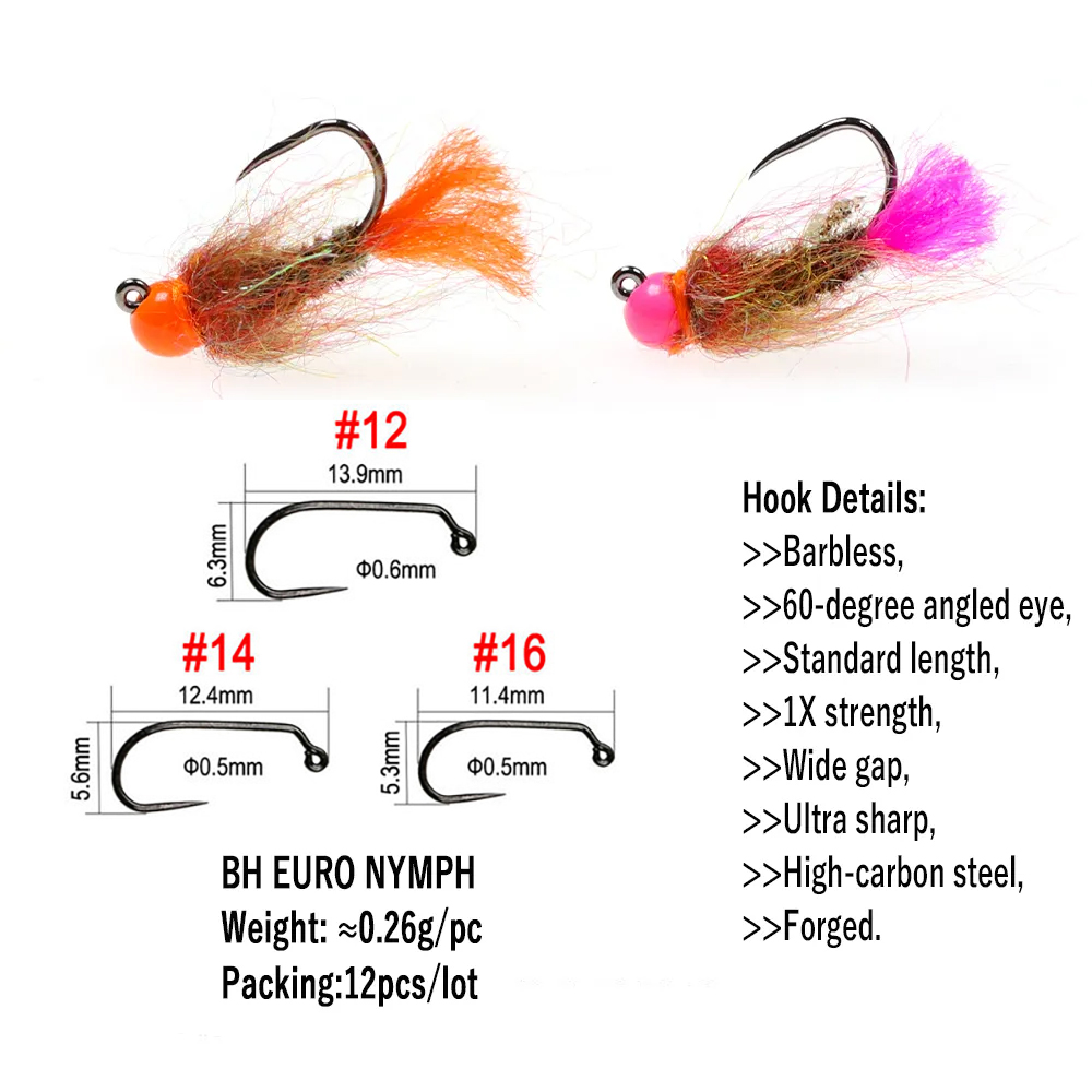 Wifreo 12pcs Tungsten Beadhead - Fishing Hook Barbless ulasan dan harga