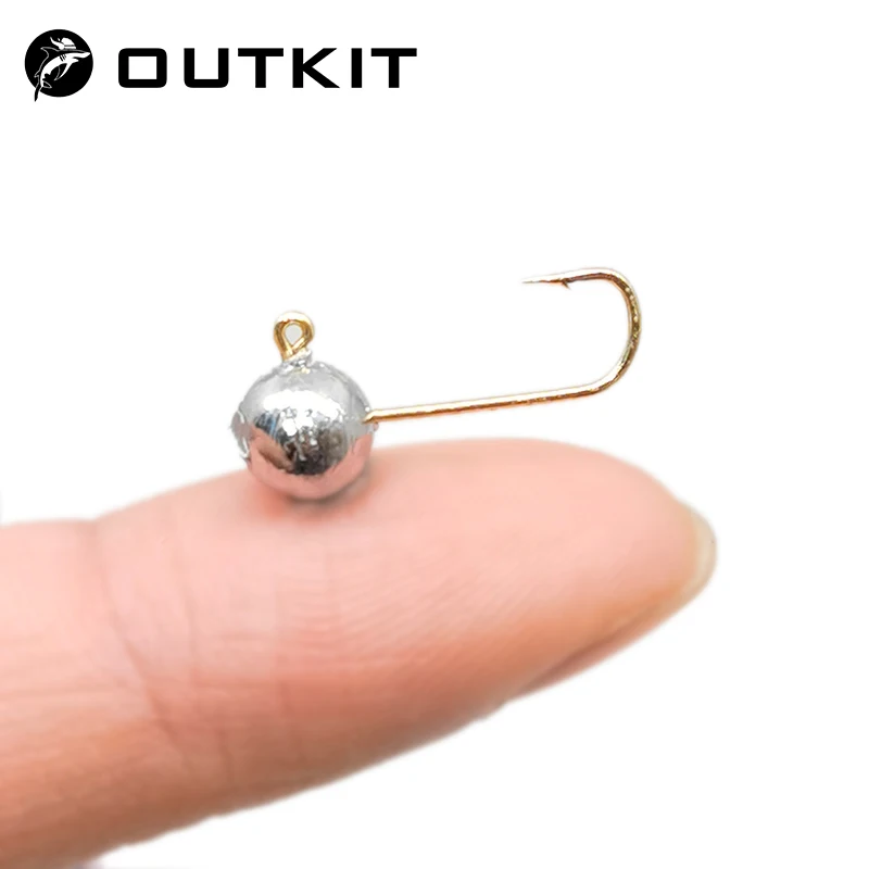 OUTKIT 10pcs Mini Jig Head Hoo - Fishing Hook Offset ulasan dan harga