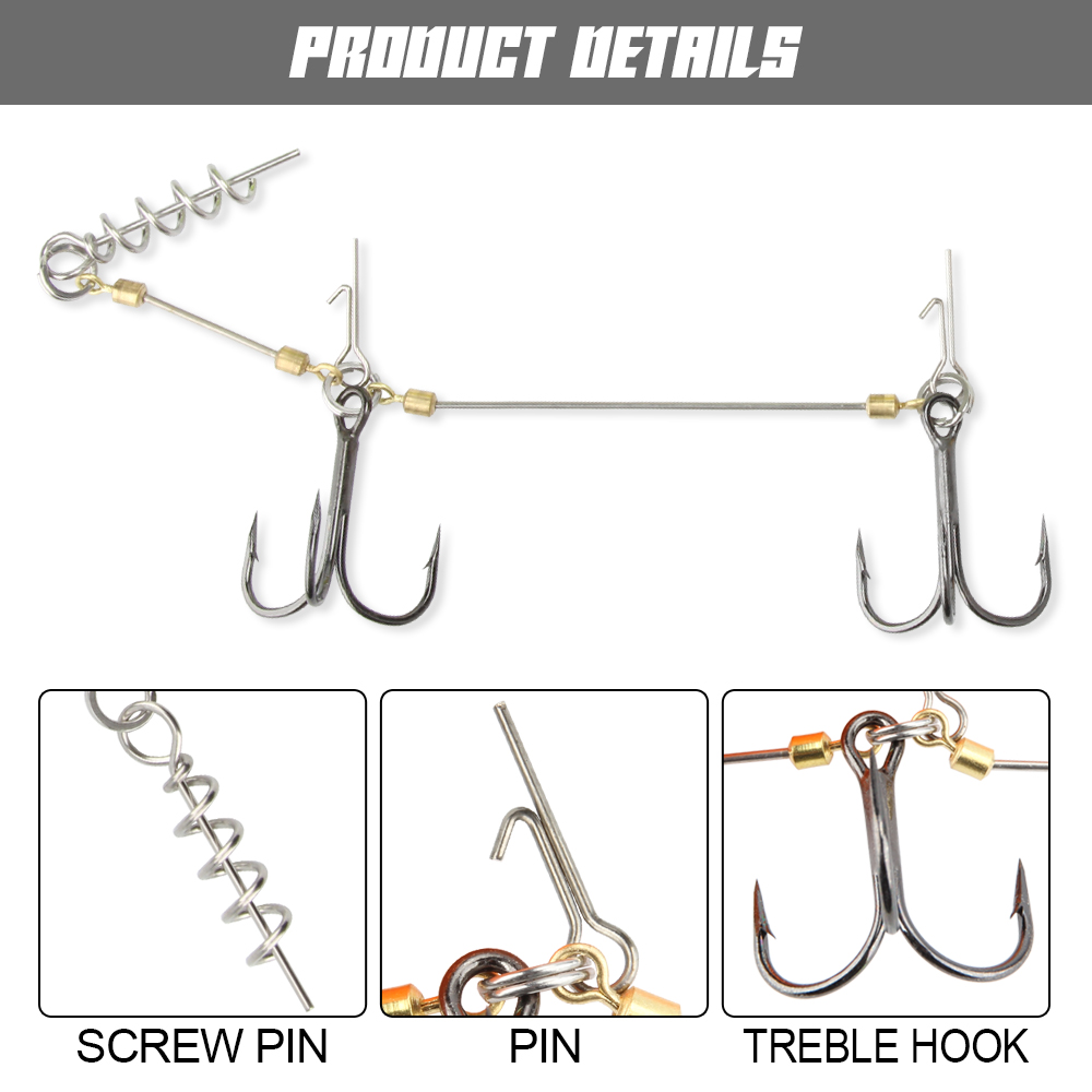 Spinpoler Pike Stinger Rig Hoo - Fishing Hook Size ulasan dan harga