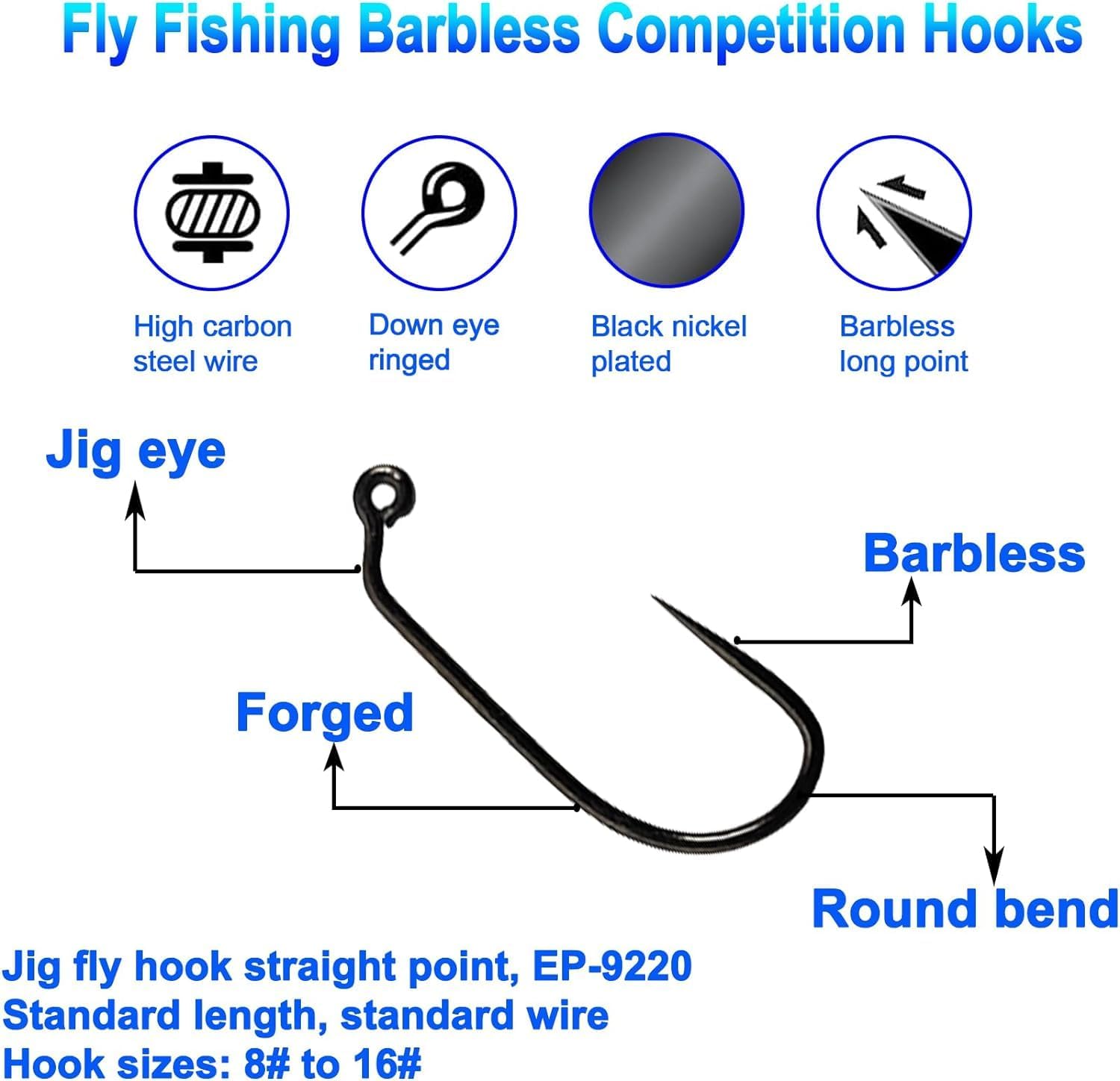 Aventik Eupheng 100PCS Competi - Fishing Hook Barbless ulasan dan harga