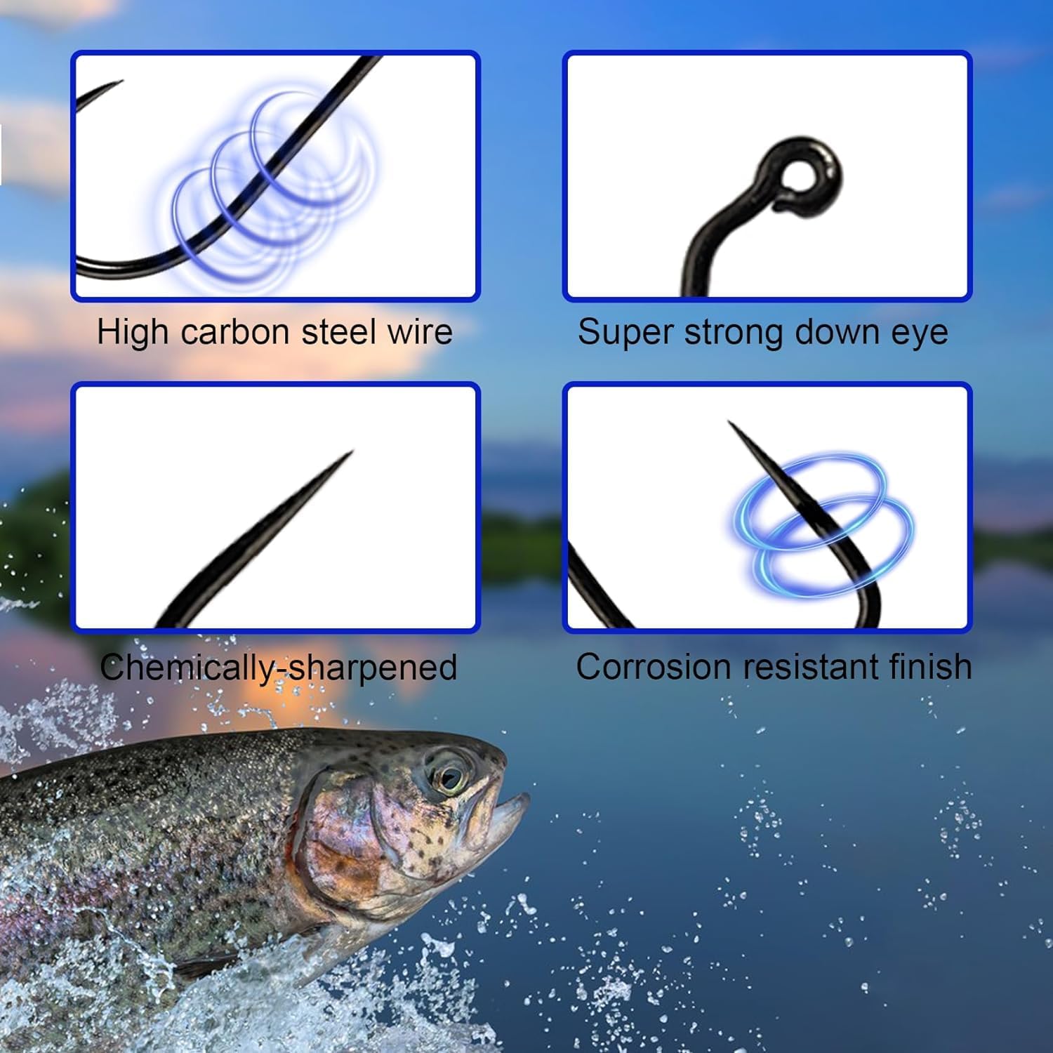 Aventik Eupheng 100PCS Competi - Fishing Hook Barbless ulasan dan harga