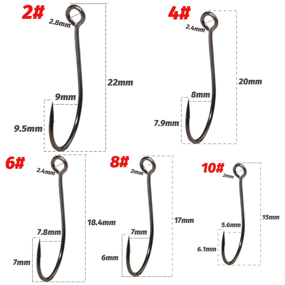 20PCS Big Ring Single Hooks 2# - Fishing Hook Circle ulasan dan harga