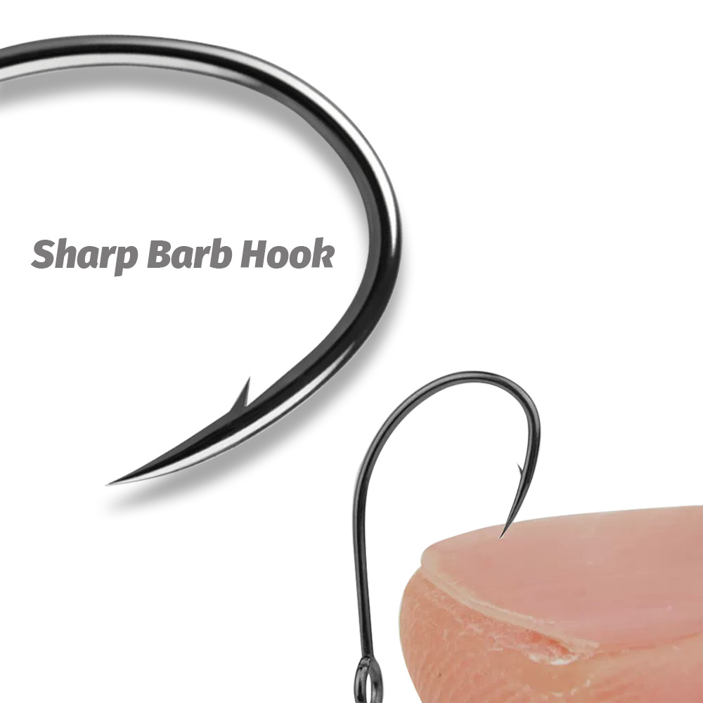 20PCS Big Ring Single Hooks 2# - Fishing Hook Circle ulasan dan harga