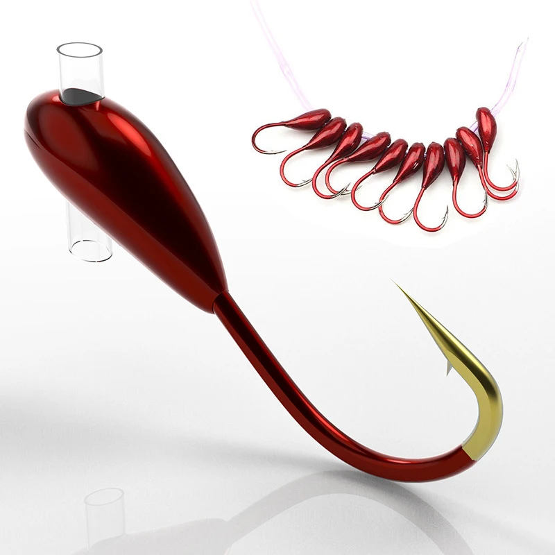 10/20PCS Winter Ice Fishing Ho - Fishing Hook Barbless ulasan dan harga
