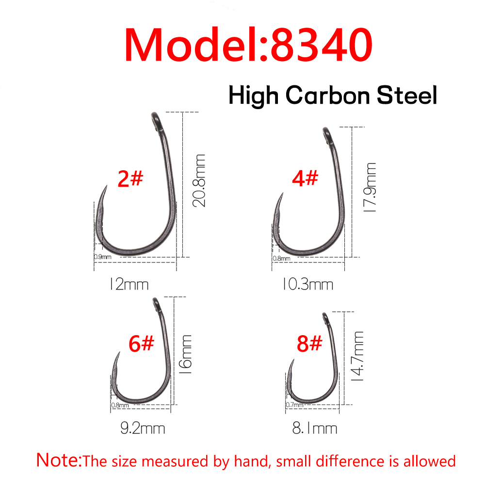 50PCS Matt Black Carp Fishing  - Fishing Hook Barbless ulasan dan harga