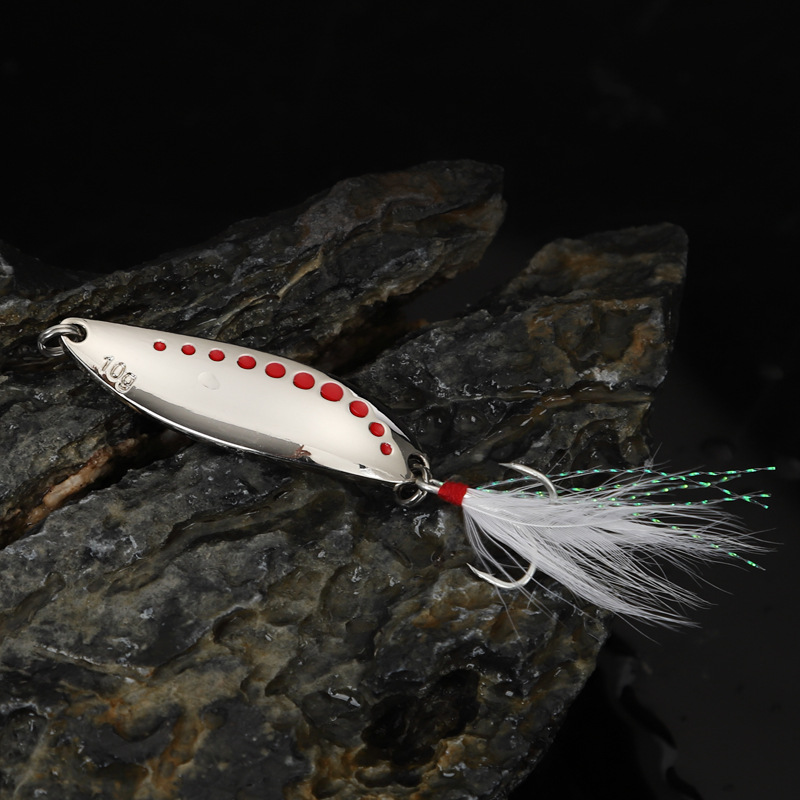 1pcs 5g-20gMetal Spinner Spoon - Fishing Hook Treble ulasan dan harga