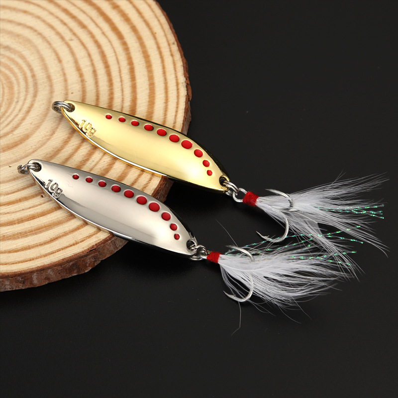 1pcs 5g-20gMetal Spinner Spoon - Fishing Hook Treble ulasan dan harga
