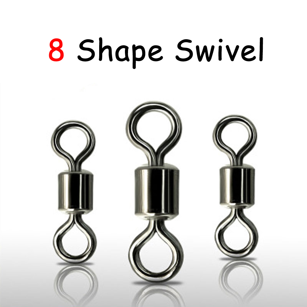 100Pcs Black 8 Shape Rolling s - Fishing Hook Size ulasan dan harga