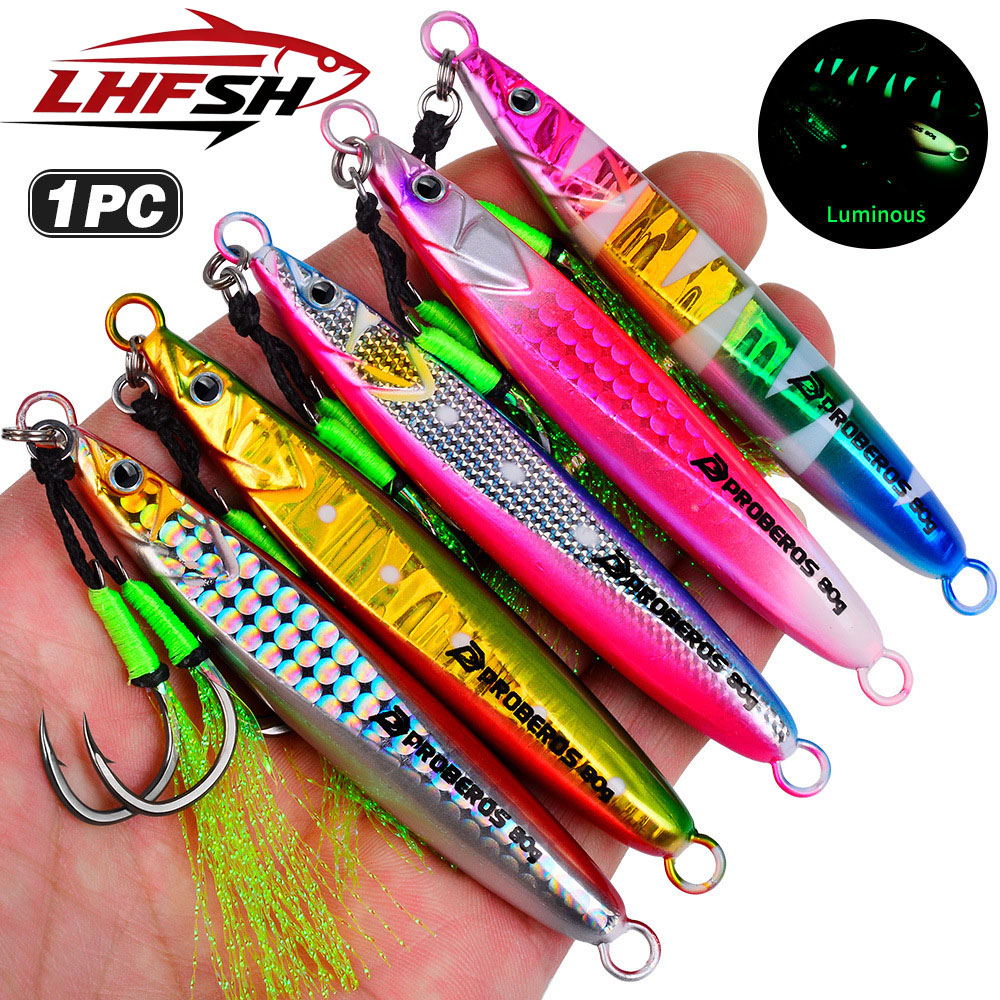 LHFSH Luminous Metal Jig Fishi - Fishing Hook Treble ulasan dan harga