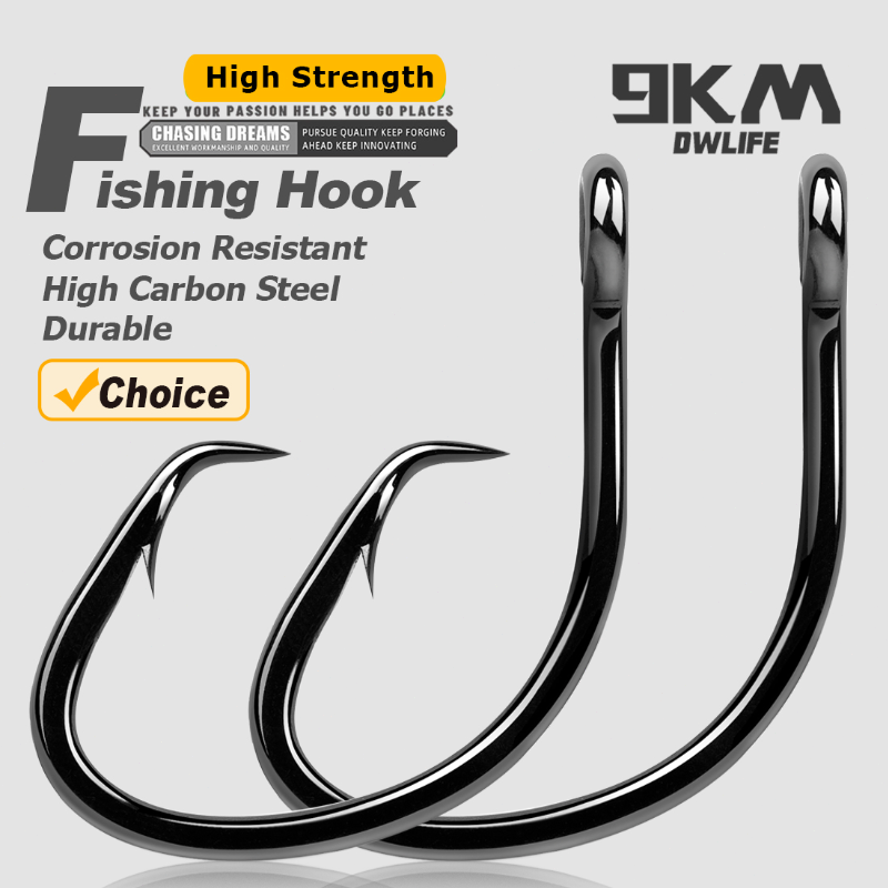 9KM Circle Hooks 25~50Pcs Salt - Fishing Hook Offset ulasan dan harga