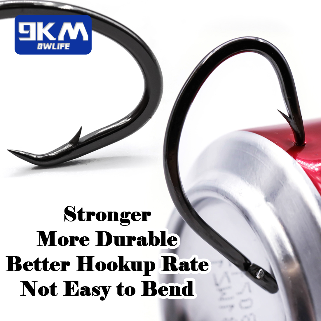 9KM Circle Hooks 25~50Pcs Salt - Fishing Hook Offset ulasan dan harga