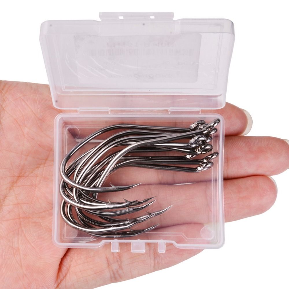 10pcs/Box Barbed Catfish Fishi - Fishing Hook Circle ulasan dan harga