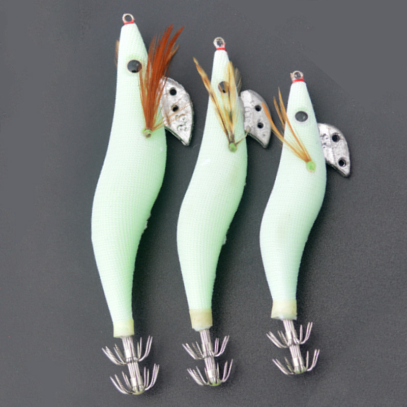 1PCS  Luminous Squid Jigs  Whi - Fishing Hook Size ulasan dan harga