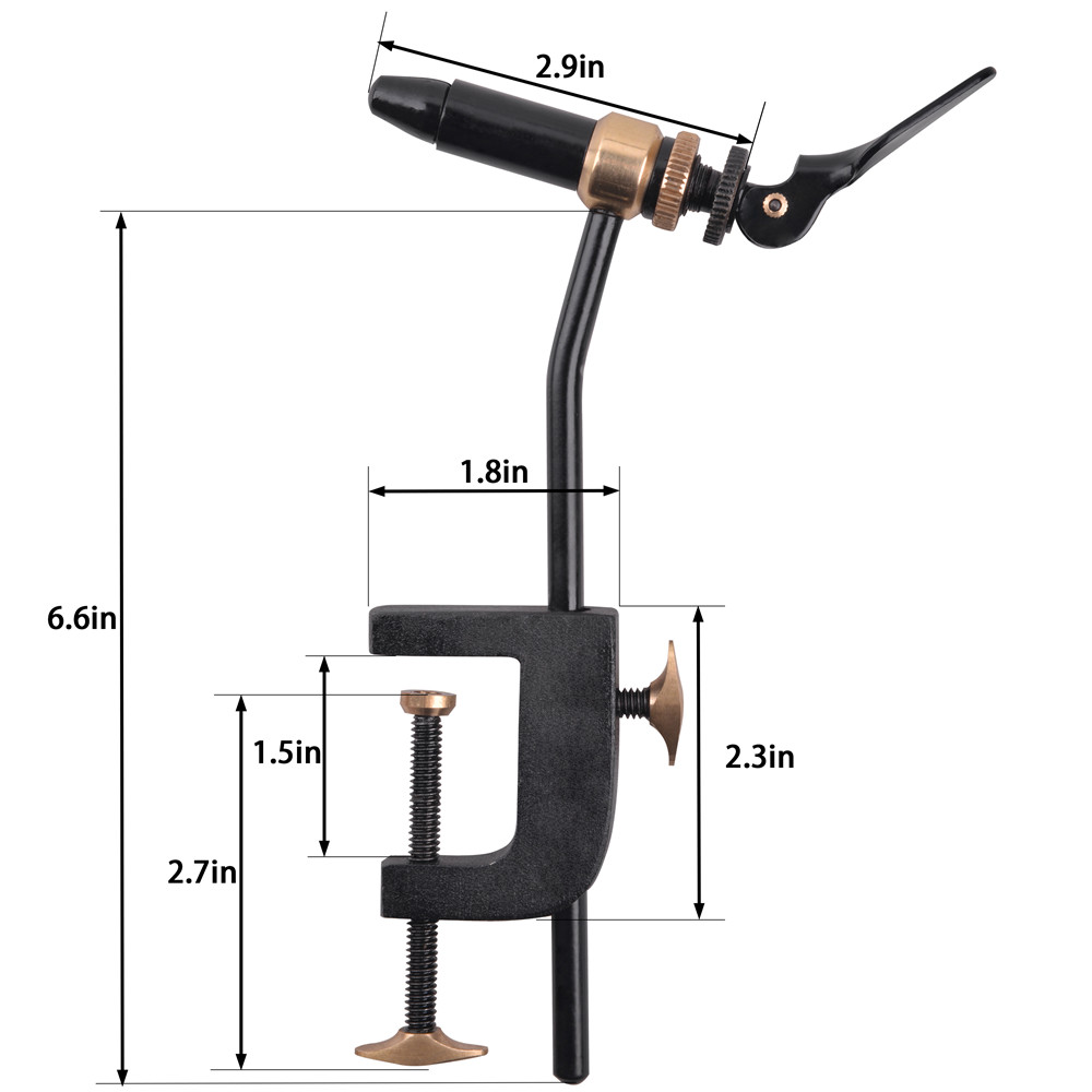 Rotary Fly Tying Vise Tool Saf - Fishing Hook Jig ulasan dan harga
