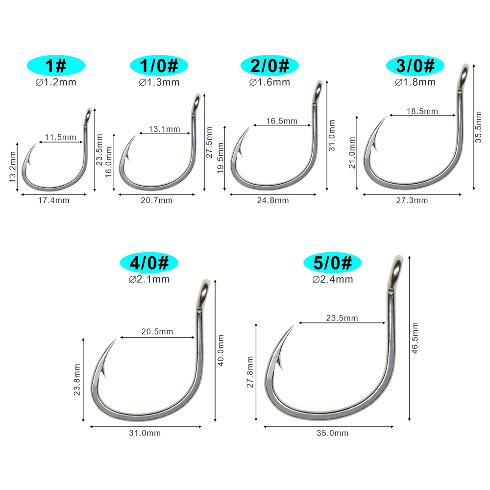 ICERIO 10PCS Matte Tin Coating - Fishing Hook Offset ulasan dan harga