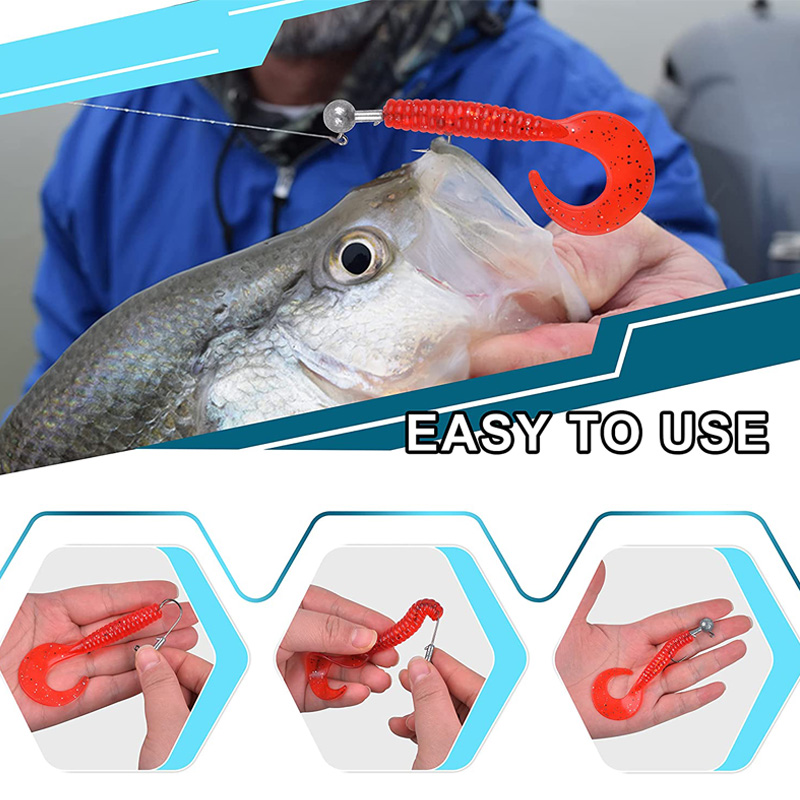 100PCS Fishing Hooks Lead Jig  - Fishing Hook Offset ulasan dan harga