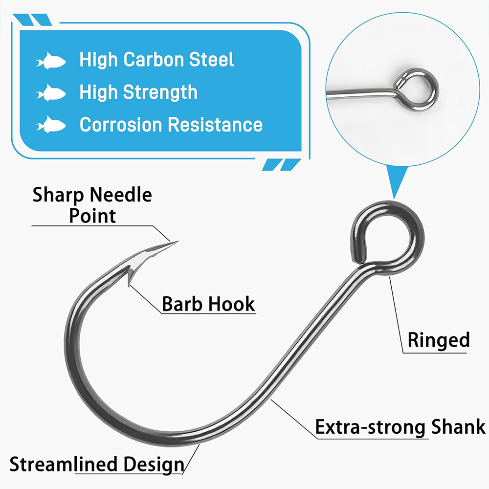 70Pcs Fishing Inline Single Ho - Fishing Hook Offset ulasan dan harga