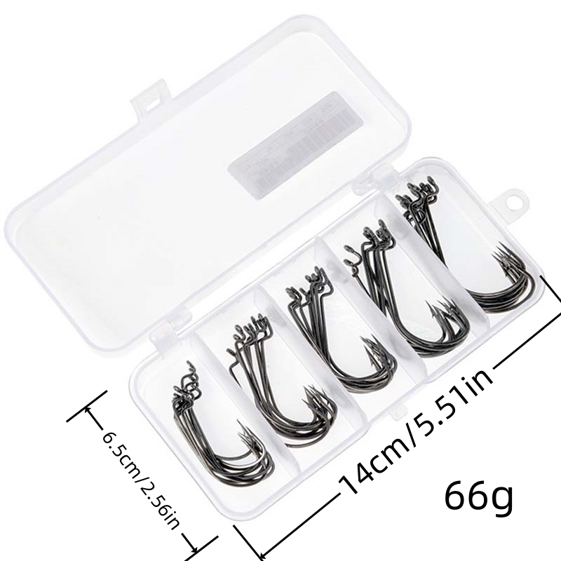 50Pcs/Box High Carbon Steel Fi - Fishing Hook Offset ulasan dan harga