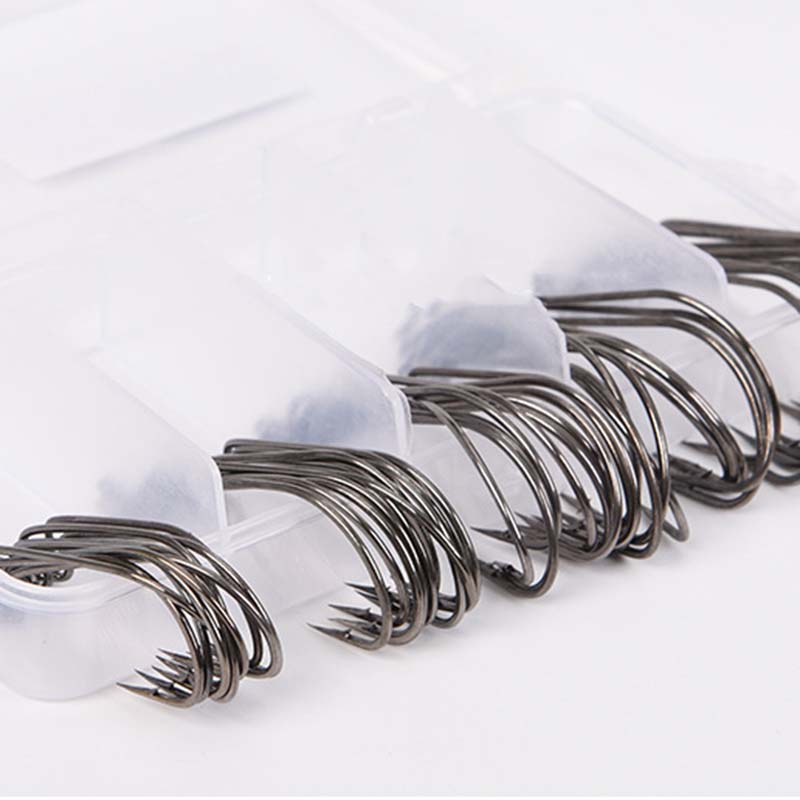 50Pcs/Box High Carbon Steel Fi - Fishing Hook Offset ulasan dan harga