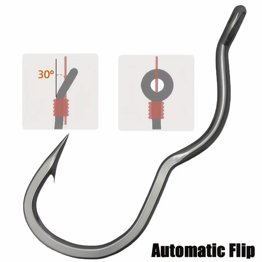50 Pcs Durable Automatic Flip  - Fishing Hook Circle ulasan dan harga