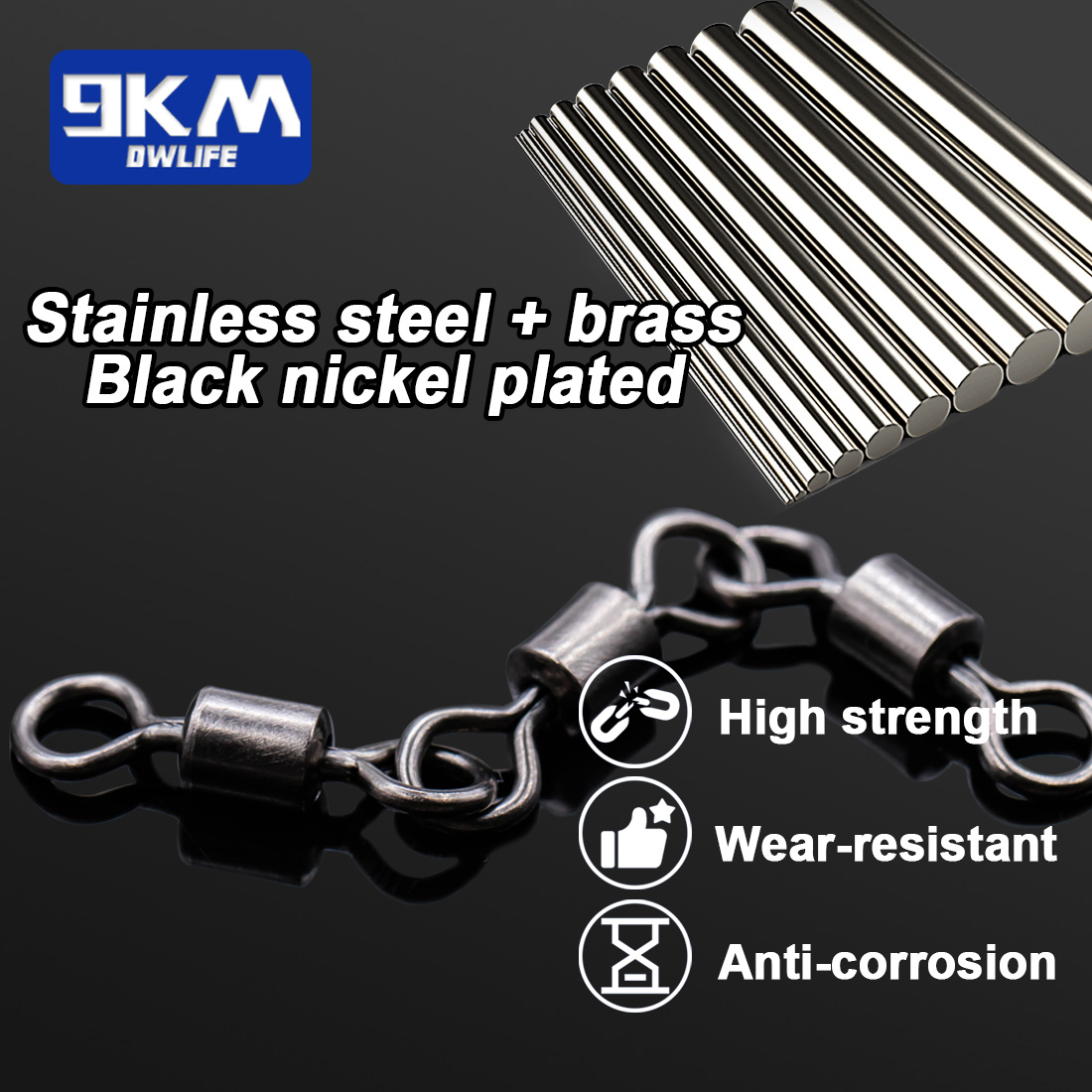Three Joint Rolling Swivels Fi - Fishing Hook Offset ulasan dan harga