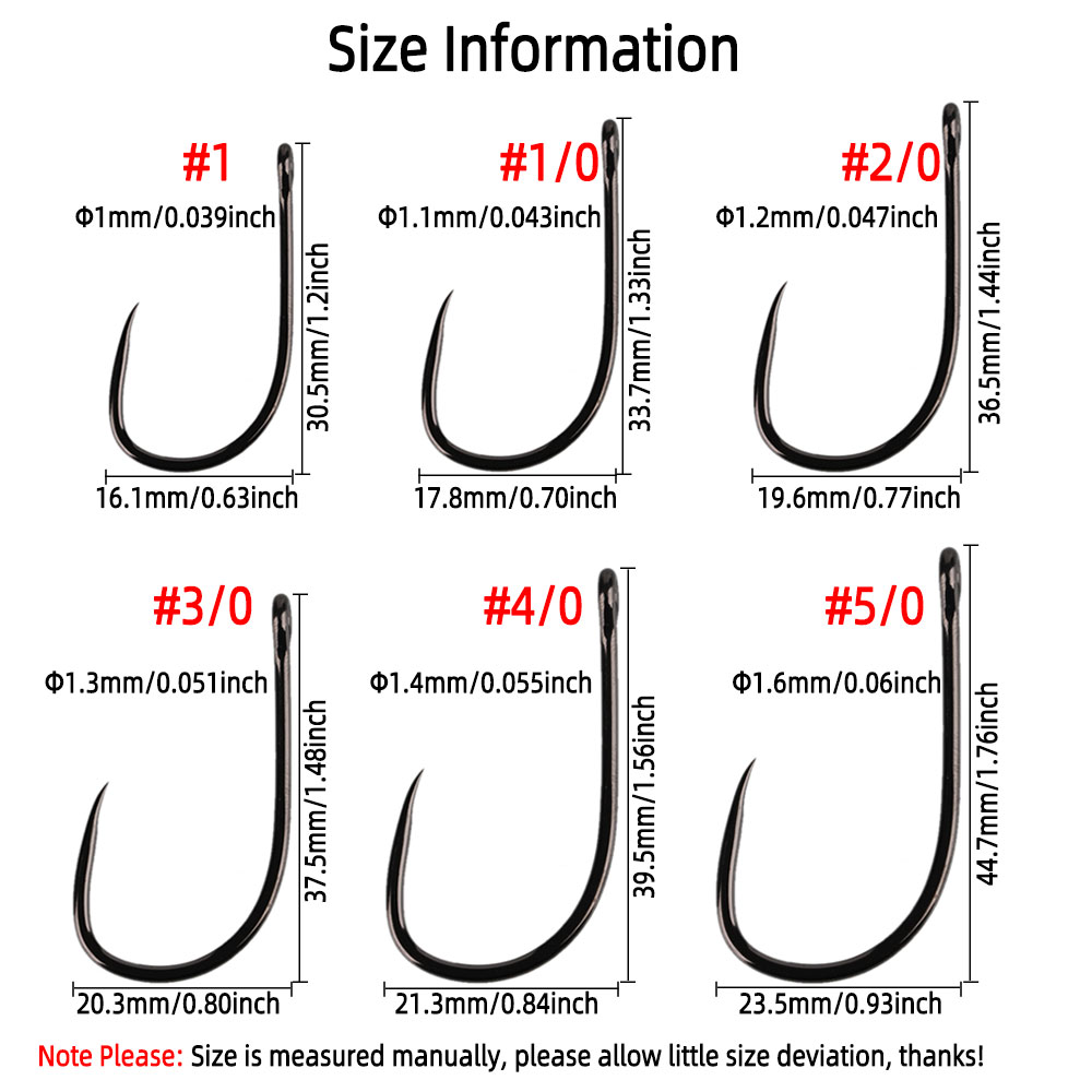 20pcs #1 1/0 2/0 3/0 4/0 5/0 S - Fishing Hook Barbless ulasan dan harga